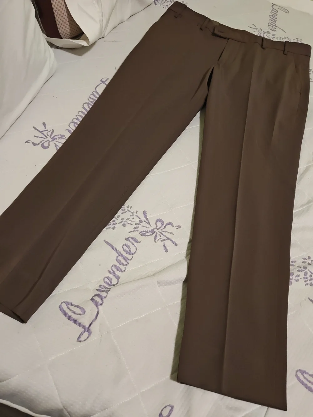 Men's Tailored Dress Pants in Chocolate Brown